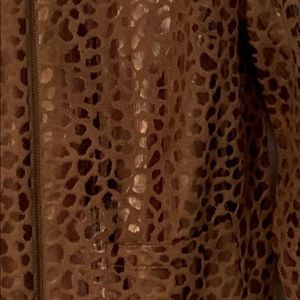 Soft reptile print, zipper front jacket